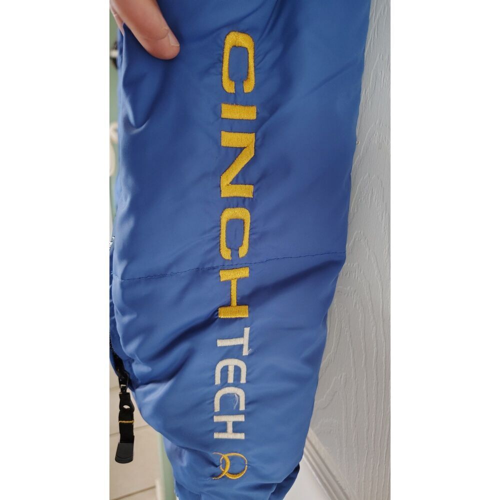 Cinch Tech Men's Reversible Quilted Puffer Vest Blue & Yellow Large - Picture 5 of 12